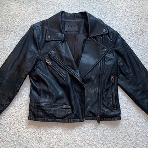 Black leather jacket